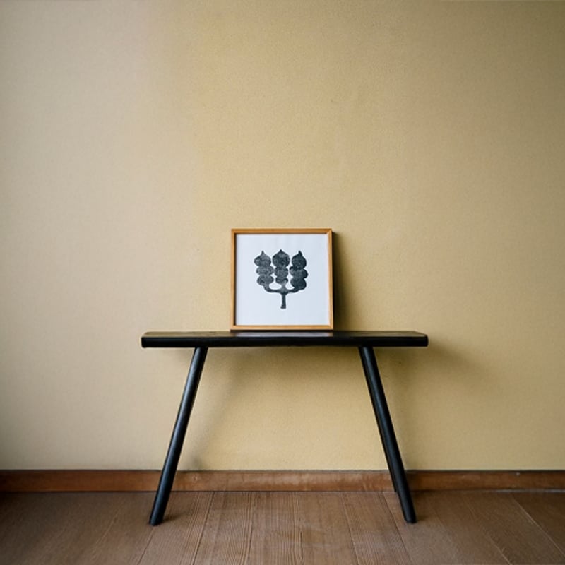 木版画 額なし SQ25-003 『葉』 (25×25/cm) | CHITEN SHOP