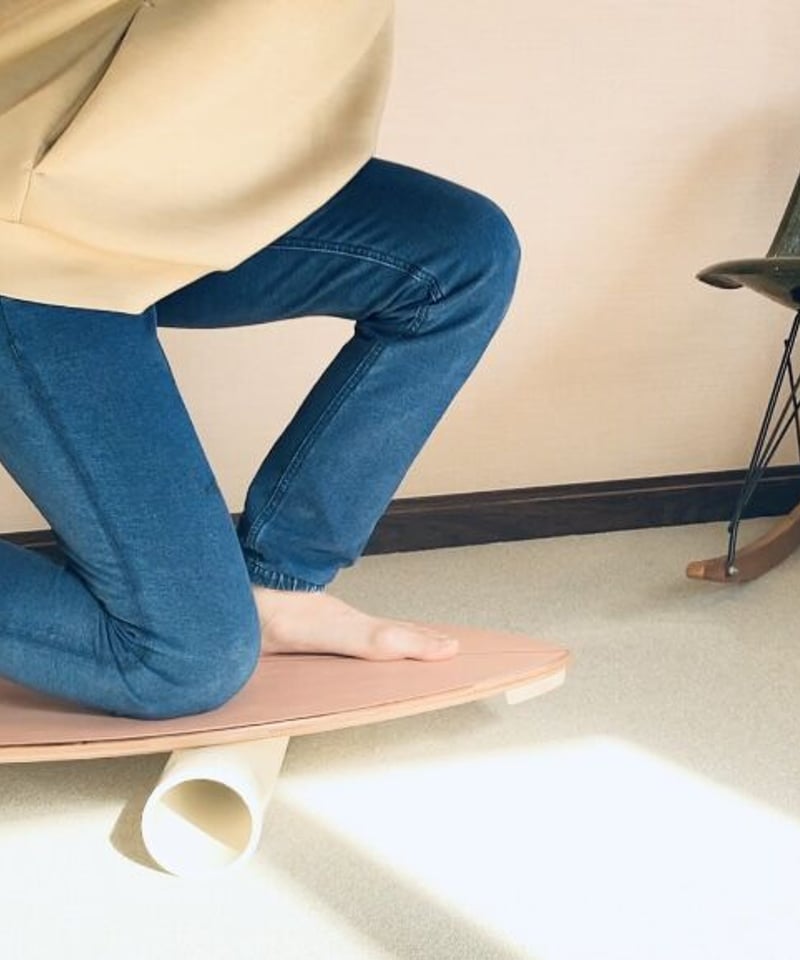 【ほぼ未使用】ウッドバランスボード ショート andBLUE ウッドバランスボード フィッシュ/solid/pink | andBLUE SHOP