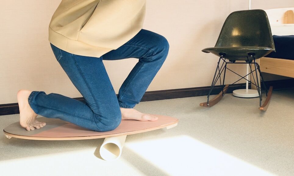 【ほぼ未使用】ウッドバランスボード ショート andBLUE ウッドバランスボード ショート/solid/brown | andBLUE SHOP
