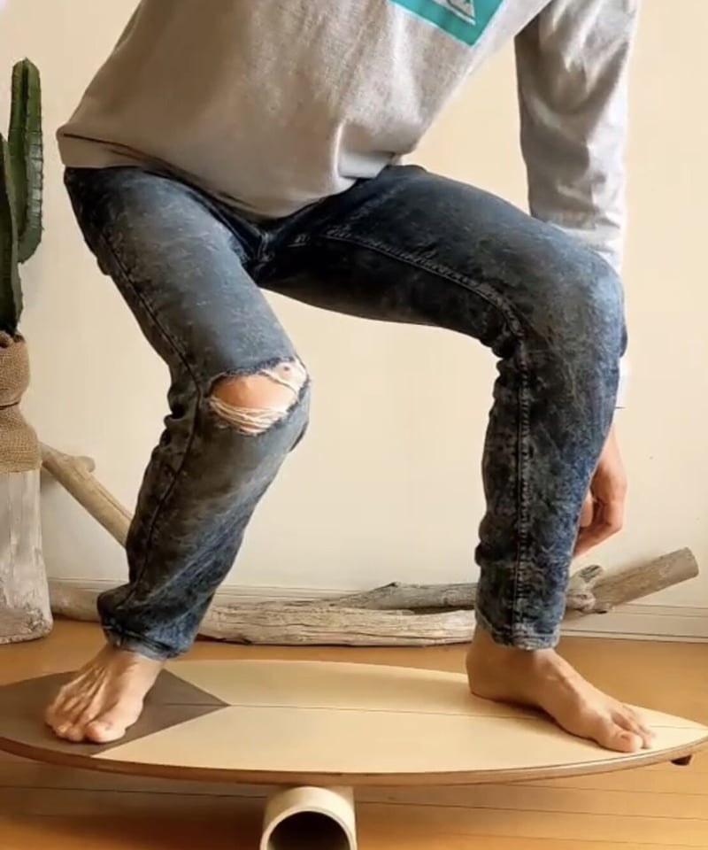 ウッドバランスボード フィッシュ/solid/pink | andBLUE SHOP
