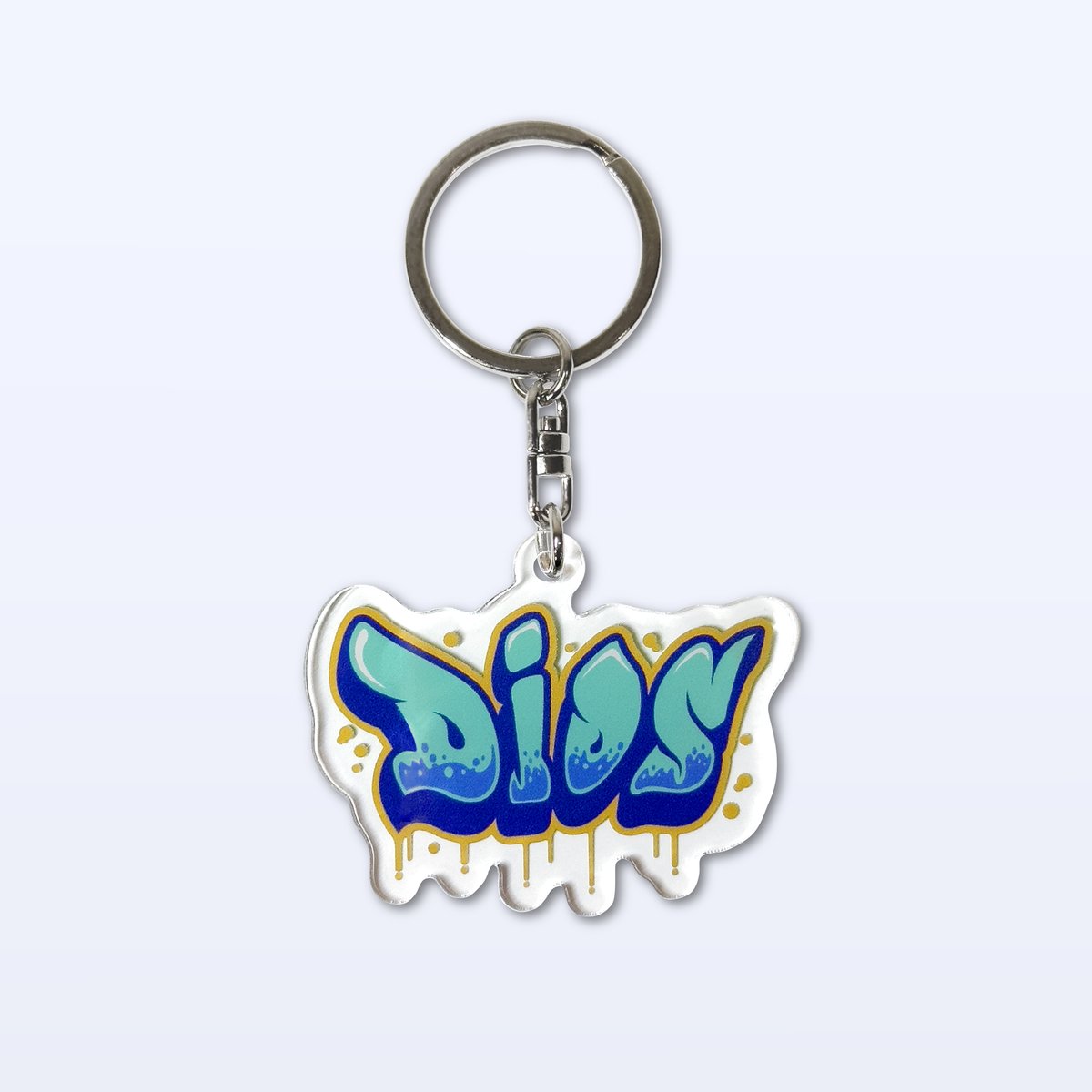 キーホルダー・アクリルキーホルダー GG AA-248-1 Live Dio ZX 2層アクリル製 金黒 2重リング