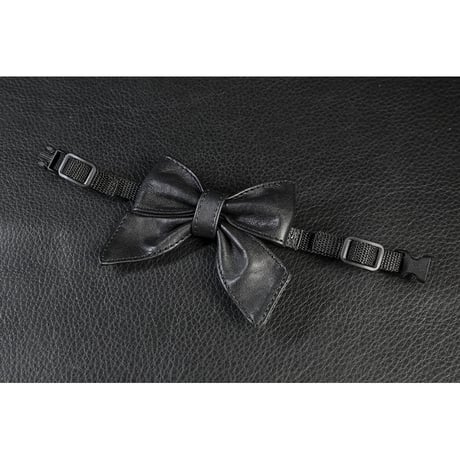 Genuine Leather Ribbon Style Collar