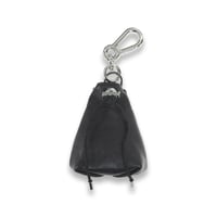 Leather Drawstring Base Square Treats Pouch