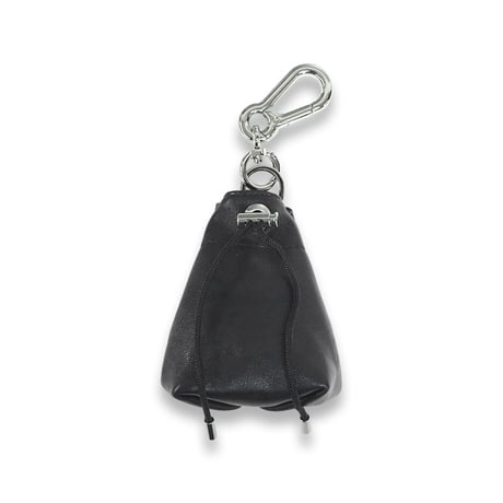 Leather Drawstring Base Square Treats Pouch