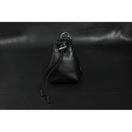 Leather Drawstring Base Square Treats Pouch