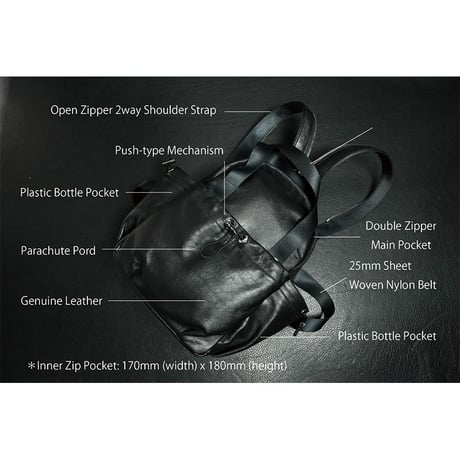 Leather Walking Supplies Storage 3Way Backpack