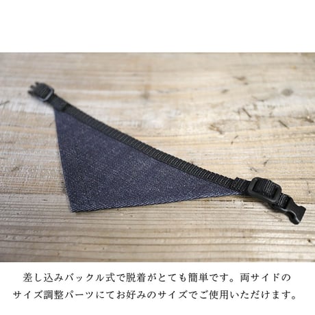 Denim Cotton Fabricr Bandana Style Collar