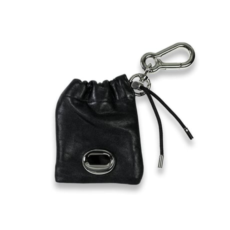 Leather Drawstring Etiquette Vinyl Pouch