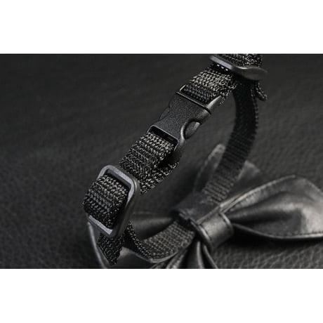Genuine Leather Ribbon Style Collar