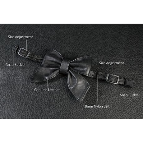 Genuine Leather Ribbon Style Collar