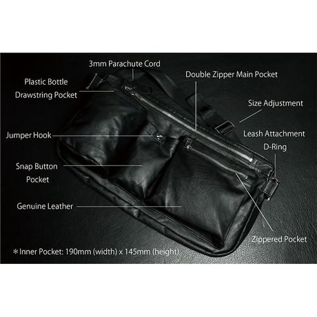 Leather Walking Supplies Storage Waist Bag