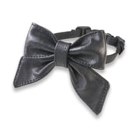 Genuine Leather Ribbon Style Collar