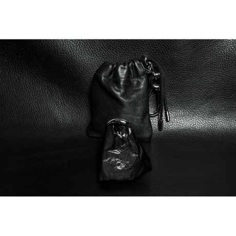 Leather Drawstring Etiquette Vinyl Pouch