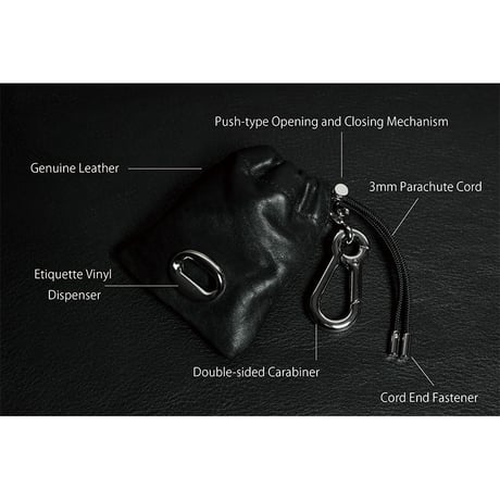 Leather Drawstring Etiquette Vinyl Pouch