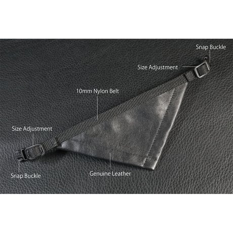 Genuine Leather Bandana Style Collar