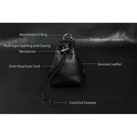 Leather Drawstring Base Square Treats Pouch