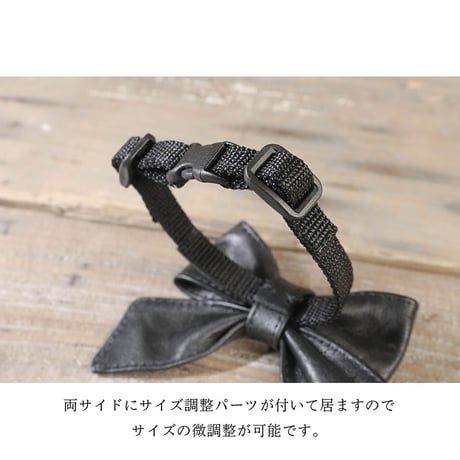 Genuine Leather Ribbon Style Collar