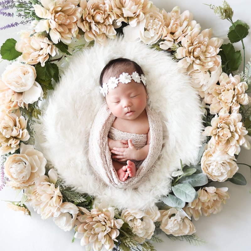 初夏のリース アナベル ミニハーフリース くすみカラー ラッピング無料