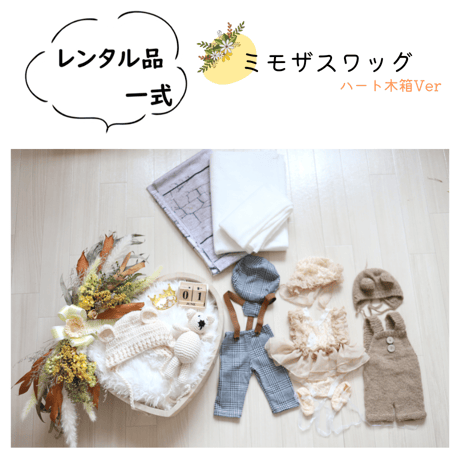 【ご予約枠】ミモザスワッグ(ハート木箱Ver)