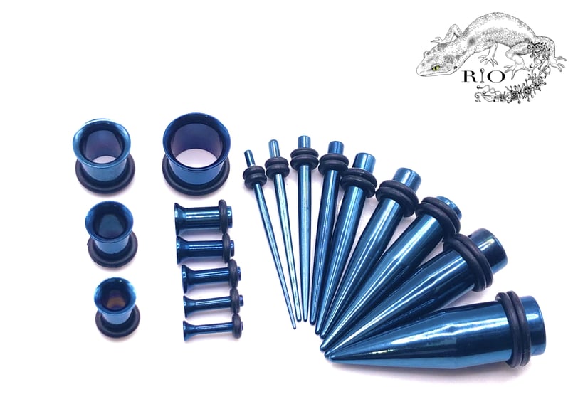 メタルエキスパンダー 拡張器 シングルフレアセット 00〜14G 3color | Rio