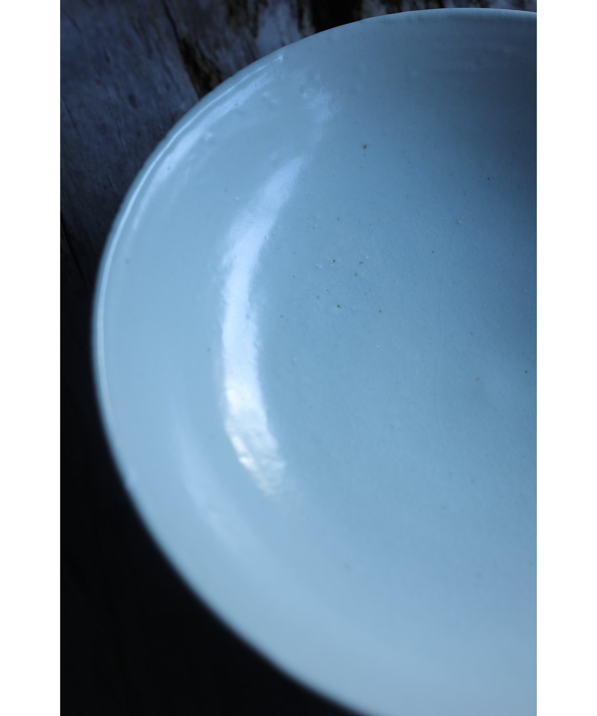 骨董品 陶芸 陶器 白磁器 作品 白磁条文深鉢 台湾陶芸家 蔡暁芳 骨董品