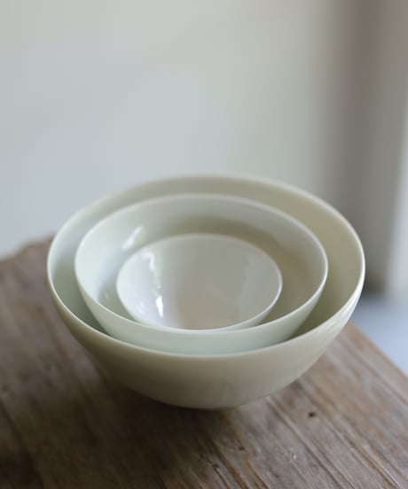 寒川義雄 白磁 ボウル 茶碗 2枚セット 【公式通販】