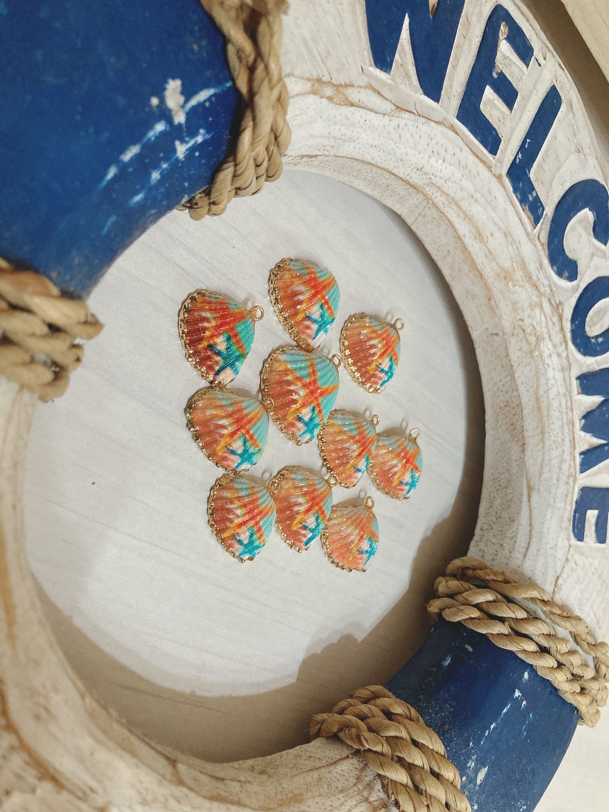 ハンドメイドパーツ 天然貝殻チャーム ヒトデ | Aloha⚓︎Uncle