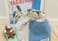 ハンドメイド　ポーチ　オムツ入れ　お弁当箱入れ