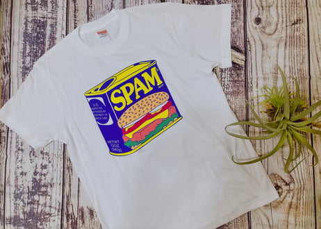 【次回再入荷未定】【現在在庫限り】スパムグッズ　Tシャツ　SPAM缶　Tシャツ