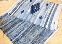 リユースデニムマット　40×60 デニム　オルテガ　ストライプ