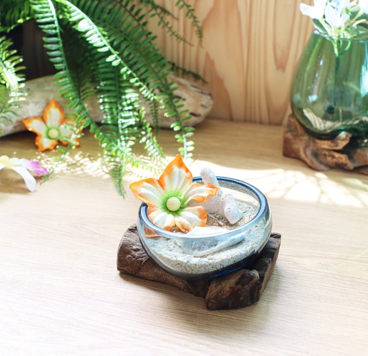 古木手吹ガラス Sサイズ 花瓶 花器 マリン ハワイ インテリア おしゃれ