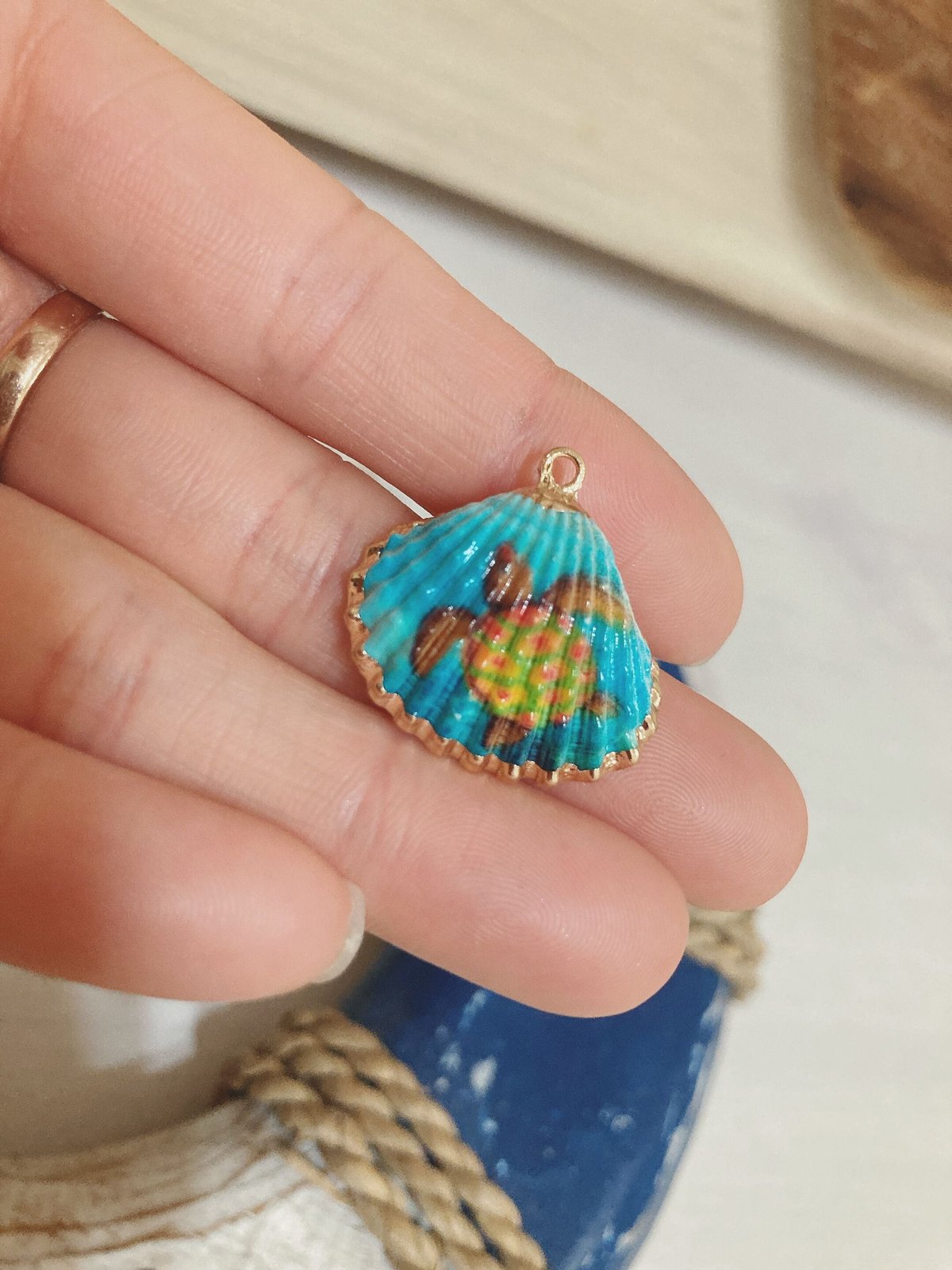 ホヌチャームオーダー用 ハンドメイドパーツ 天然貝殻チャーム ホヌ | Aloha⚓︎Uncle