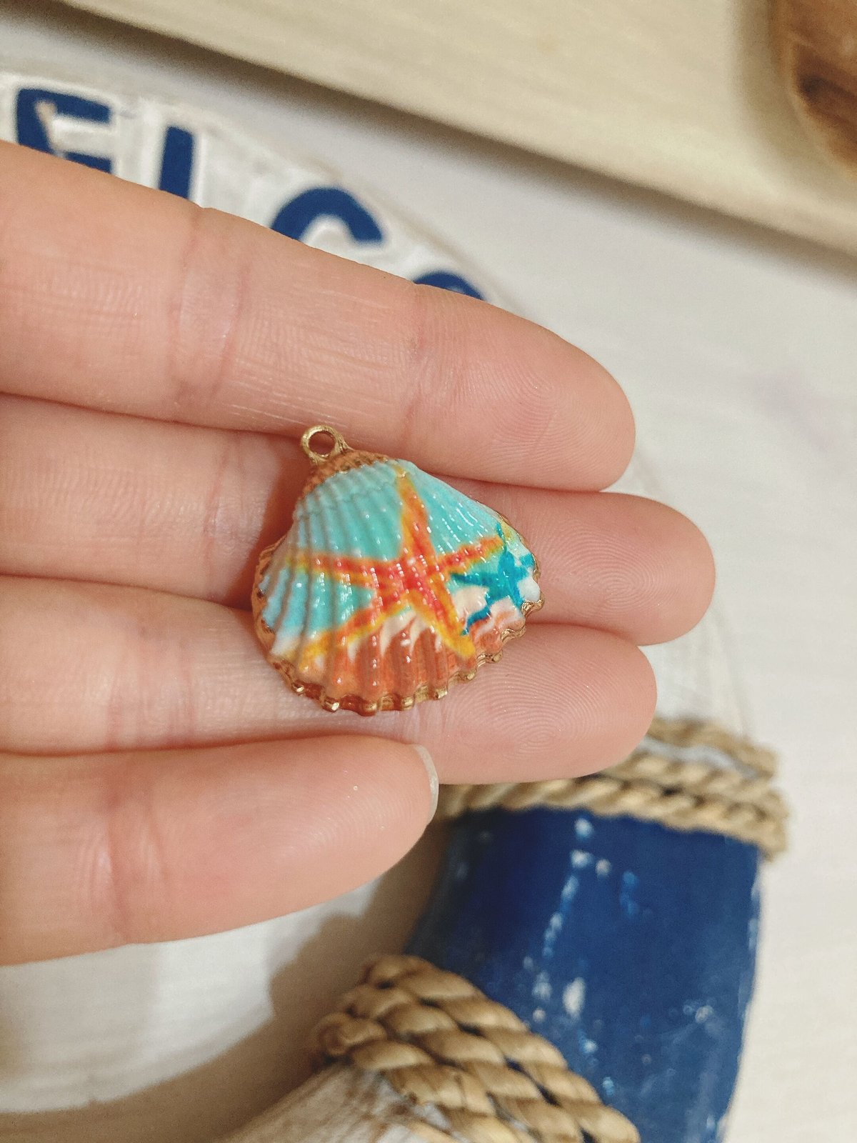 貴重♡♡天然貝殻型装飾品 ハンドメイドパーツ 天然貝殻チャーム ヒトデ | Aloha⚓︎Uncle