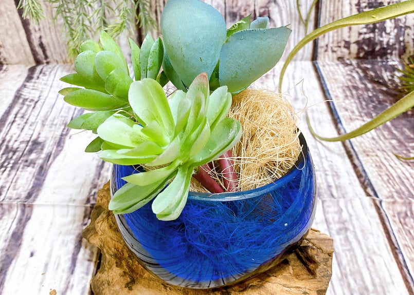 古木手吹ガラス Sサイズ 花瓶 花器 マリン ハワイ インテリア おしゃれ