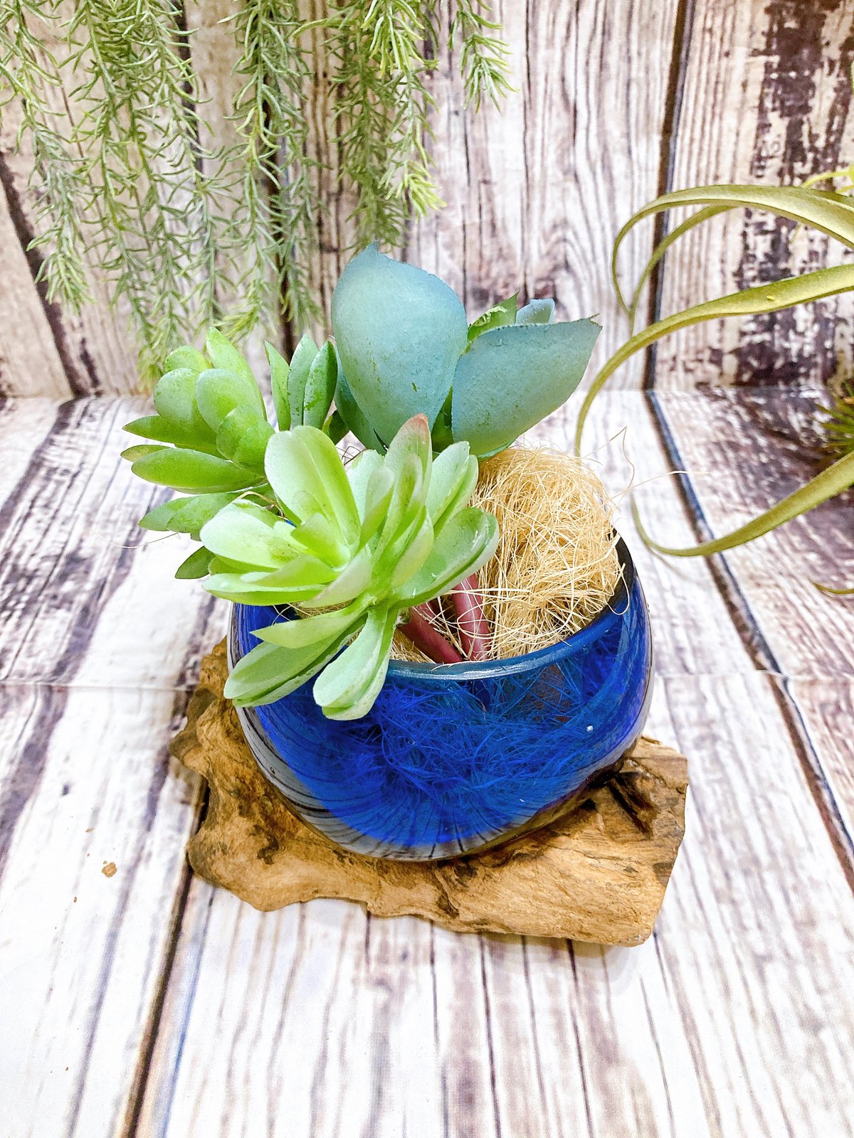 古木手吹ガラス Sサイズ 花瓶 花器 マリン ハワイ インテリア