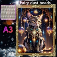 【フェアリーダストビーズ入り】しぃ　ダイヤモンドアート　オーダーメイド ALLフェアリーダストビーズ ダイヤモンドアートオーダー 30×30cm