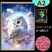 四角ビーズ【＋オーロラ2-3色入り】A3サイズ（AB-515）ダイヤモンド