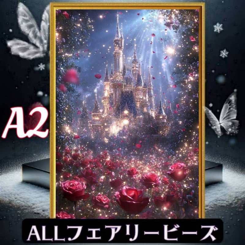 2点セット　A2サイズ　ALLフェアリーダストビーズ　 ダイヤモンドアートキット 2点セット A2サイズ ALLフェアリーダストビーズ ダイヤモンドアート