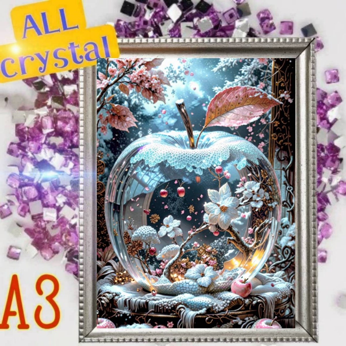 NEW☆ALLクリスタルビーズ☆スクエア＜A3size>【crystal901