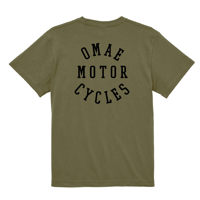 OMAE MOTORS  / "OMAE MOTOR CYCLES"T-SHIRT(OLIVE)