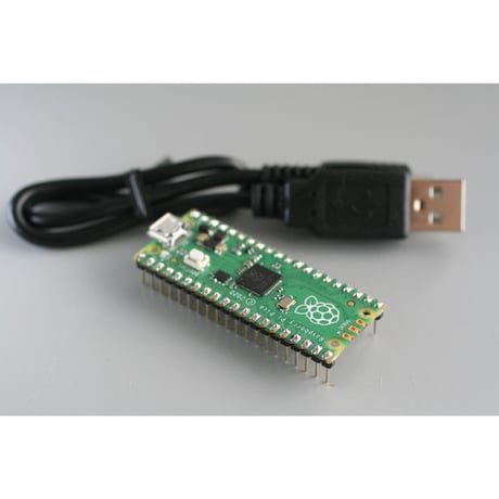 Raspberry Pi Pico（ピンヘッダー実装済）+ リセットスイッチ付き