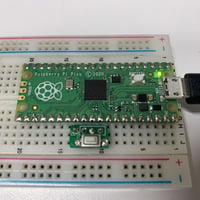 Raspberry Pi Pico（ピンヘッダー実装済）+ リセットスイッチ付き