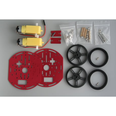 【電子工作＆プログラミング講座セット】ロボットカー（ARE-CAR-2W）工作キット＋オンライン講座（全6回）