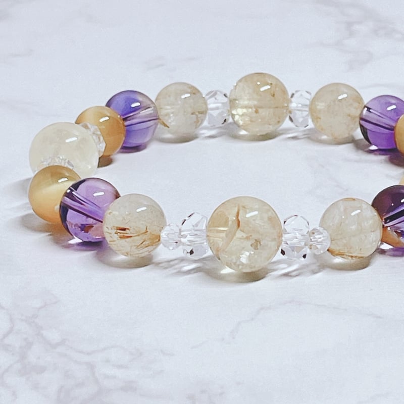 商売繁盛！経営を成功へ導き、財を築く シトリン ルチルクォーツ