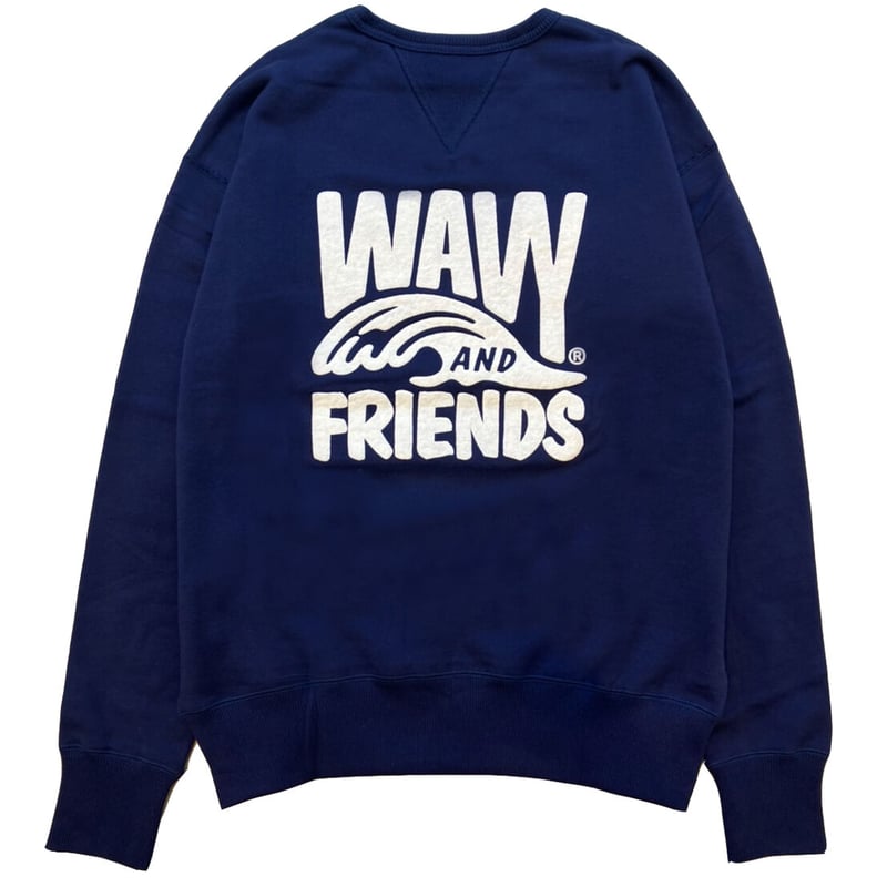 WAVY&FRIENDS CREWNECK SWEAT/NAVY | WAVY & FRIEN...