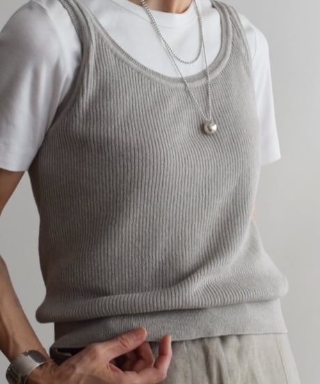 Nikki ESSENTIAL PIEACES/WASHI COTTON KNIT TANK TOP