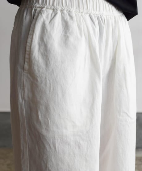 maison de soil/LINEN DENIM EASY WIDE PANTS