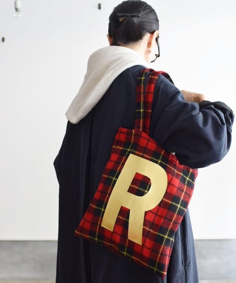 R&D.M.CO/WOOL TARTAN CHECK TOTE