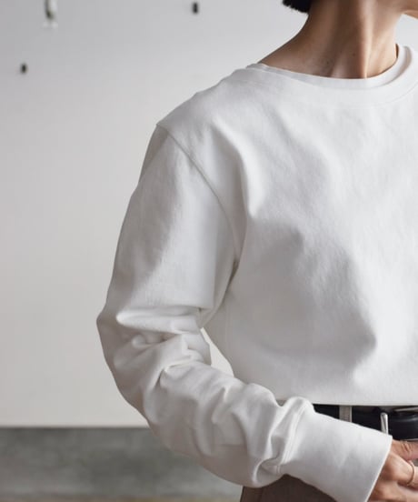 YLE'VE/COTTON PIGMENT DYE  LONG SLEEVE SHIRT