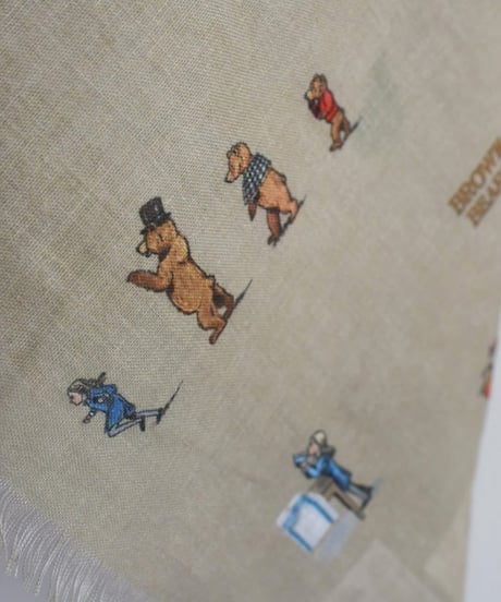 R&D.M.CO/BROWN BEARS GAUZE SHAWL